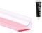 flintronic 1 M Transparente Barrera de Ducha Y Sistema de Retención, Embellecedor Copete Encimera Cocina, Umbralducha Plegable, Umbral Plegable de Silicona para Platos de Ducha Con 20g de pegamento