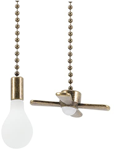 Catenelle Decorative in Metallo per Prolungare Ventilatore da Soffitto 2 | Montaggio e Sostituzione Semplici, Accesso Facilitato a Luce o Ventola, Stile Antico Artistico Lavorazione Dettagliata