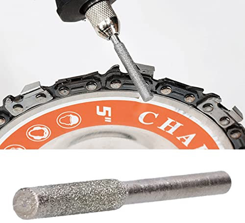 Qivine 20 Stück Diamant Kettensägenschärfer, 4mm Kettensäge Schärfschleifstein Hohe Härte Diamond Chainsaw Sharpener Schärfgerät für Kettensägen zum Schärfen und Schleifen