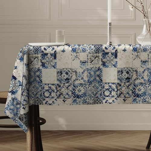 Qualitäts Tischdecke Tischtuch Textil Eckig 140 x 180 cm, Schmutzabweisend Lotuseffekt Wasserabweisend Tischwäsche Fleckschutz