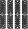 8 Pz Piastra di Giunzione Piana, Connettori Piatti in Metallo, Piastra di Fissaggio, Connettore Piastre Perforate, Piastra di Montaggio Lamiera Forata per Riparazione Mobili, Nero/140 x 55 x 2 mm