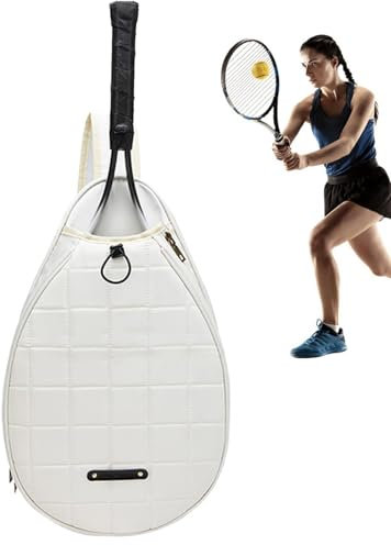 Borsa per racchette da tennis, in tessuto Oxford, custodia protettiva per racchette da tennis, con cordino elastico, grande capacità, per giocatori