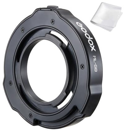 Godox ML-GB Bowens Adapter für Godox AD300Pro Blitz, ML100R, ML100Bi, ML60IIBi, ML30, ML30Bi, ML60, ML60Bi LED-Videoleuchten
