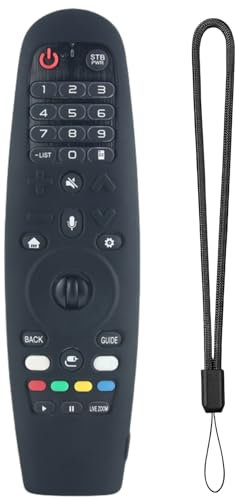 Silicone Case Cover for LG AN-MR600 / LG AN-MR650 / AN-MR18BA / AN-MR19BA LG AN-MR20GA Remote Control Silicone Protective Sleeve for LG Magic TV Remote Anti-Slip Case Skin - Not Glow Black