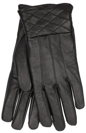 A2Z Dam läderhandskar Vintervarma handskar Dam Lyxigt fårskinn - Gloves LG1036 Black S/M