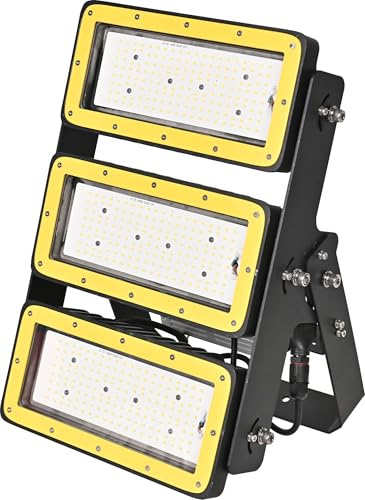 Kerbl LED-Leuchte MultiLED Pro, Stallleuchte, schwarz/gelb, 13,5x44,1x30cm, 225 W, 36.000 lm, 5.700 K, 3 drehbare Module, dimmbar, für Stall und Außenbereich