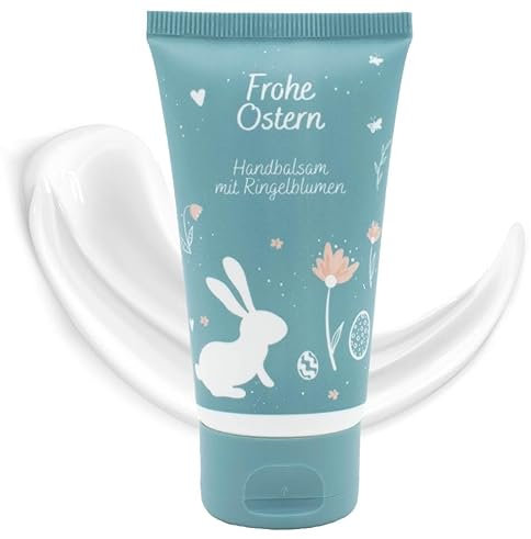 5 Stk. Handcreme mit Ringelblumen 50 ml Ostern Ostergeschenk Mitbringsel Hasen Handpflege für trockene und spröde Hände Calendula rissige trockene Hände (5)