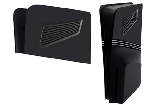 Hzxkqmil Faceplate Upper Cover for PS5 Pro Console, Replacement Side Plates Shell Left and Right Top Cover with Cooling Vents Accessories for PS5 Pro Digital/Disc Edition, Black