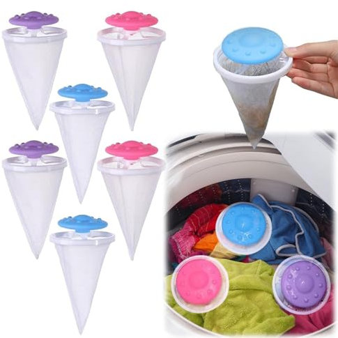 Lot de 3/6/9 pièces d'épilation pour poils d'animaux, machine à laver, boules anti-peluches, machine à laver, épilateur de poils de chat, réutilisable pour machine à laver et sèche-linge (6)