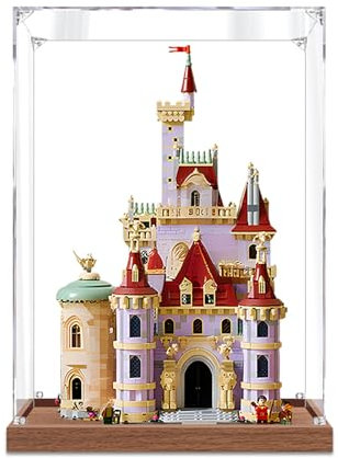 Acryl-Vitrine für Lego 43263 Die Schöne und das Biest Schloss Bauset, Staubdichte Transparente Box - Nur Vitrine, Schaukasten Kompatibel mit Lego 43263 (3mm)