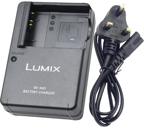 DE-A65 DMW-BCG10 DMW-BCG10E Battery Charger for Panasonic Lumix DMC-ZS1, ZS3, ZS5, ZS6, ZS7, ZS8, ZS10, ZS15, ZS19, ZS20, TZ7, TZ10, TZ19, TZ20, TZ30,ZR1,ZR3 Digital SLR Cameras & 120cm AC Power Cord