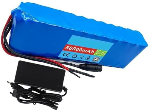 Batteria Agli Ioni Di Litio Per Bici Elettrica 24V 58Ah 7S3P, BMS Integrato, Con Caricabatterie, Adatta Per Auto Elettriche E Scooter Elettrici(XT30)