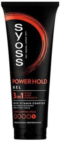 6er Pack - Syoss Haargel 3in1 mit Vitaminkomplex – Power Hold – 250ml