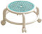 Amagogo Tabouret Bas à Roulettes, Rotatif à 360°, Polyvalent, Léger, Petit Escabeau sur Roulettes avec Roulettes pour Pédicure, SPA, Bleu
