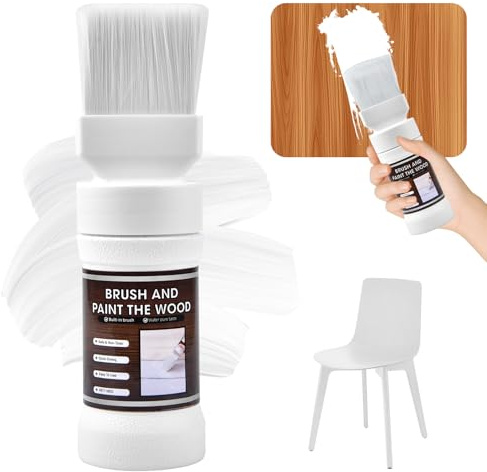 White Wood Touch Up Paint, Multi Surface Touch Up Paint Pen, Refinishing for Door, Cabinets, Furniture, Metal - No Sanding, Fast-Drying, Water-Based Multi-Surface (6.35 Oz)