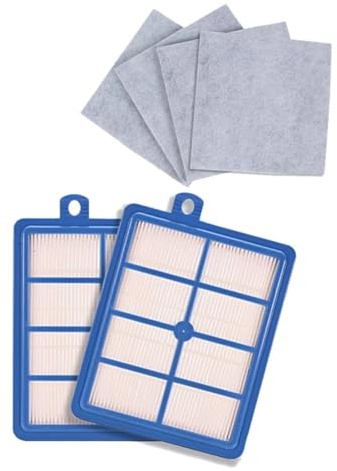 Lot De 2 Filtres Anti-poussière Lavables H12 H13 + 4 Filtres Moteur En Coton, Compatibles Avec Electrolux Et AEG, Pièces De Rechange For Aspirateurs