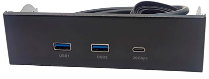 ZYHARUKO USB-Erweiterungsfeld für optische Festplatten, 13 cm (5,25 Zoll), mit zwei USB-3.2-Anschlüssen und Schnellgeschwindigkeitstyp-C-Anschluss, Computer-Frontpanel-Anschluss