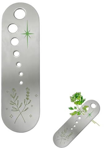 Metal Stainless Steel Vegetable Leaf Separator, Pottery Herb Stripper Tool Supplies, Fun Kitchen Gadgets, Exquisite Herb Stripper Bowl Gifts for the Kitchen Suitable for Home Use & Chefs