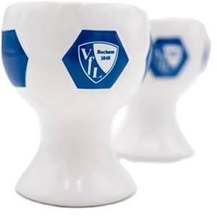 VFL Bochum Eierbecher Set im Ball-Design – Offizieller Fußball Fanartikel – 2er Set Eierhalter – Perfekt für Frühstück & Geschenk für Fußballfans