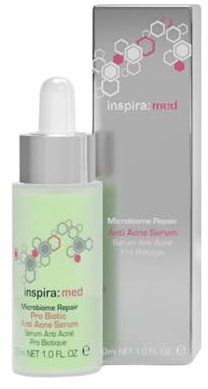 Inspira Microbiome Pro Biotic Anti-Acne Serum 30 ml | Probiotisches Anti-Pickel Serum für unreine Haut, Mikrobiom Balance, beruhigt Rötungen & Unreinheiten, feuchtigkeitsspendendes Gesichtspflegeserum