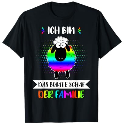 Regenbogen Gay LGBT Queer Fun Spruch Lustig Schaf Geschenk T-Shirt