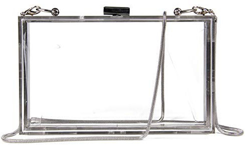 EVEOUT Frauen Acryl Transparente Abend Clutch Klare Box Gelee Handtasche Cross Body Handtasche Tasche Damen Geschenk