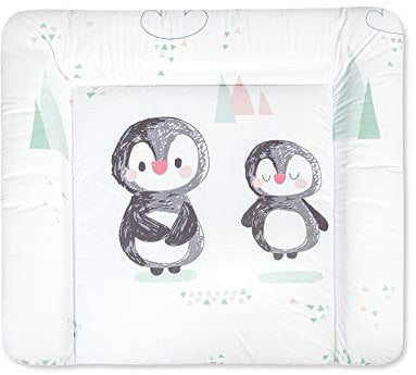 Julius Zöllner Wickelauflage Softy 75x75 cm - Wickelunterlage - wasserdicht und abwischbar - Made in Germany – Oeko-Tex Standard 100 – Pinguin