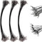 Fishing Leaders Stainless Steel Leader Rigs 30pcs Coated Black Wire Trace Rigs with Swivel Snaps Fishing Lure Connectors Saltwater Leader Rigging