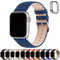Fullmosa Correa para Apple Watch, Correas de Cuero Genuino Compatible con Apple Watch SE Series 8 Series 7/6/5/4/3/2/1/Se/Se2, Azul oscuro + hebilla de Plata,42mm/44mm/45mm