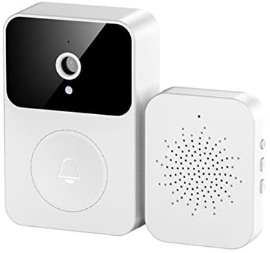 Sonnette sans Fil avec Caméra Sonnette Visuelle Intelligente 1080P HD Vision Nocturne,Audio Bidirectionnel Sonnette Vidéo à Distance sans Fil Intelligente WiFi Sonnette De SéCurité Rechargeable