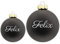 TheSmartGuard Christbaumkugel mit Namen | Weihnachtskugel personalisiert aus Glas| Ø 6cm oder 8cm in Schwarz (Matt) | Weihnachtsschmuck