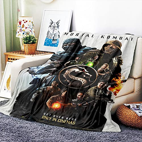 VOZMIO Mortal Kombat Hochwertige Warme Weiche Flanell Plüsch Auf Der Schlafsofa Decke Geeignet Für Klimaanlage Decke Nap Decke (150x200cm (60x80in))