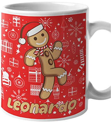 bubbleshirt Tazza Natale PERSONALIZZABILE Gatto con nome Buon Natale Mug 11OZ Idea regalo Natale