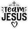 DesignsByJnk5 Sticker Unisex Christentum | Team Jesus Aufkleber Jesus Spruch | Glaube lustige Sprüche Autoaufkleber Geschenkidee Christentum