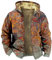 KONG JIMFAN Sweatjacke Herren Shirt Ärmellos Herren Ghetto Sport Maskulin Pullover Lederjacke Fieldjacket Herren Sakko Herren Sportlich Gothic Jacke Kapuzenjacke Herren Softshelljacke(Orange,L)