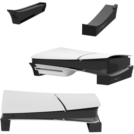 for PS5 Slim Stand for PS5 SLIM Disc/Digital Edition Console Horizontal Placement Bracket Base Holder for Storage (black)