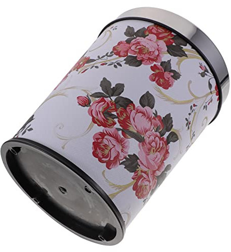 Amosfun Basura Papelera Antigua Cubo De Ciclismo Papelera Para Baño Contenedor De Compost De Cocina Cubo De Papel Usado Papelera De Cuero Papelera De Cocina Papel Higiénico Antiguo Oficina