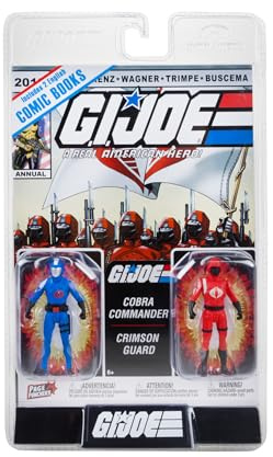 McFarlane Toys - G.I. Joe Page Punchers 2 Stück Cobra Commander und Crimson Guard 7,6 cm Actionfiguren mit 2 Comics | G.I. Joe Comic 9,5 cm Actionfiguren-Seitenlocher, 2er-Pack – Cobra Commander und Crimson Guard