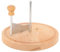 Recourbe-fromage, poignée ergonomique professionnelle, coupe-fromage rotatif en bois de hêtre de qualité supérieure et acier inoxydable, pour roulette à fromage et chocolat