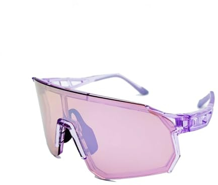 Wynthorix VeilGlam Pro Lunettes de pickleball pour femme, verres roses, revêtement rose en verre, protection UV, lunettes de sécurité ANSI Z87.1, anti-buée, anti-rayures, tennis et squash