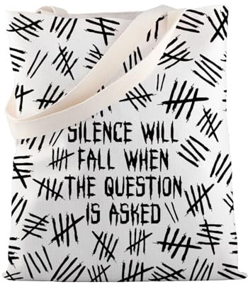 MBMSO Dr Movie Merch Dr Movie Tote Bag Dr Movie Gift for Movie Fan Shopping Bag Silence Will Fall When the Question Is Asked, Doctor Movie Tb, Medium