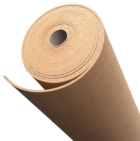 Feuille de tableau d'affichage pour bureau, maison, école, bricolage - Facile à couper - Rouleau de liège épais de 8 mm d'épaisseur - 0,8 m x 2,5 m - Pour décoration murale et organisation