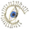 Homoyoyo Broche Porte- Mauvais Œil Bleu - Épingle à Revers Grands Yeux Pour Écharpe Châle Pull Et Cardigan Accessoire De Mode Chic Et Protecteur