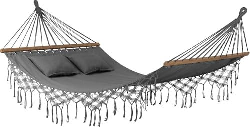 Outtec® Hängematte - 200x150 cm, bis 220kg - Boho Hammock für Outdoor, Garten, Balkon - für Kinder und Erwachsene