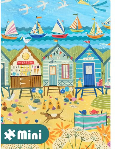 Pieces & Peace Puzzle Mini Beach Huts 96 Teile Strandmotiv.