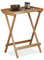 Relaxdays Tabletttisch Bambus H x B x T: ca. 66 x 50 x 38,5 cm Beistelltisch mit Tablett für Frühstück, Klapptisch als Serviertisch, Serviertablett, natur