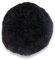 Leibersperger Felle Lammfell Sitzkissen rund Ø 40cm – Echtes Merino Lammfell – rutschfest – Gemütlich und wärmend – Optischer hingucker – Lange Haltbarkeit (schwarz)