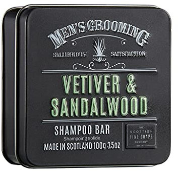 Scottish Fine Soaps Haarseife Sandelholz-Vetiver, in Retro-Dose (100g)