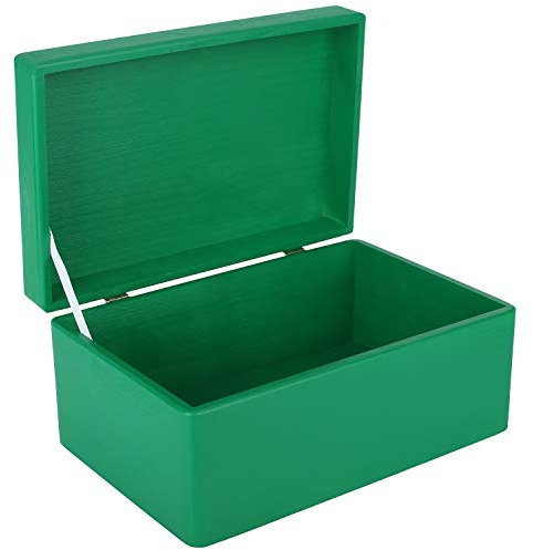 Creative Deco Grün Große Holzkiste mit Deckel | 30 x 20 x 14 cm (+/-1cm) | Kiste Holzbox Erinnerungsbox Baby Aufbewahrungsbox Spielzeugkiste Kasten | Für Hochzeit, Geburtstag