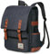 Junlion Vintage Backpack Professional Rucksack Business Laptop Daypack for Women Men Girls Black